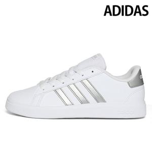 아디다스 키즈/성인 스니커즈 그랜드 코트 2.0 K 화이트 실버 GW6506