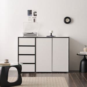 보루네오 마르체 바움 1200 와이드 정리 편한 4칸 감성 서랍수납장 BOW540C (착불)