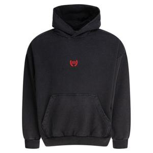 발렌시아가 미디엄 핏 후드 티셔츠 767877TSVC61041 BLACK DOM