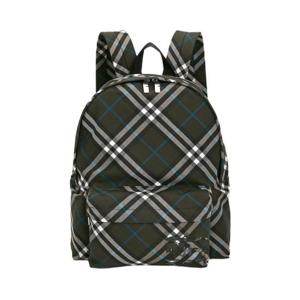 버버리 체크 백팩 카키 8102238