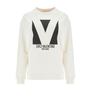 Valentino 로고 프린트 크루넥 스웨트셔츠 6B3MF24F960 A03 TP934685434