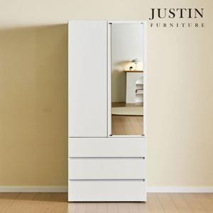 [저스틴퍼니처]블랑 파우더 원터치 거울 3단 서랍형 옷장(800)