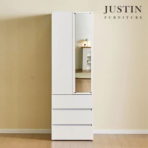 [저스틴퍼니처]블랑 파우더 원터치 거울 3단 서랍형 옷장(600)