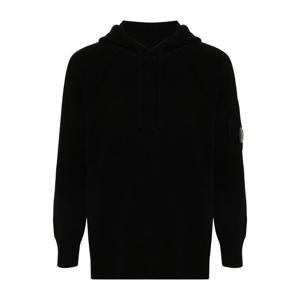 CP컴퍼니 램스울 후드 니트 블랙 17CMKN149A 110149A 999