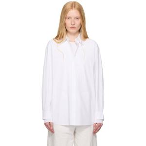 25 FW 토템 여성 화이트 클래식 텀블 셔츠 252771F109000