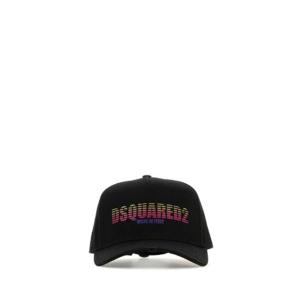 Dsquared2 로고 프린트 커브드 피크 디스트레스드 야구 모자 BCM080605C00001 2124 TP934856473