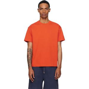 25 FW 몽클레어 남성 Moncler x Gilga Farm 오렌지 티셔츠 252171M213003