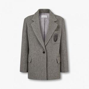 보브  (7124410501) 로고 포인트 원 버튼 울 자켓