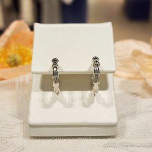 미니골드 [14K골드침+실버] 오피디언 링귀걸이 MEM21989