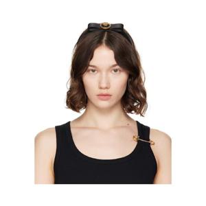 25 FW 베르사체 여성 블랙 지아니 리본 헤어밴드 252404F018009