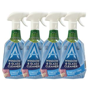 아스토니쉬 윈도우클리너 유리 창문 닦이 얼룩 제거제 750ml 4개