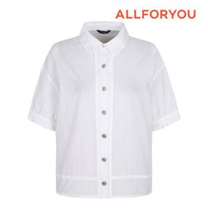 [올포유] 여성 밑단스트링 자켓형 카라 반팔 블라우스 ALBLN5126-100