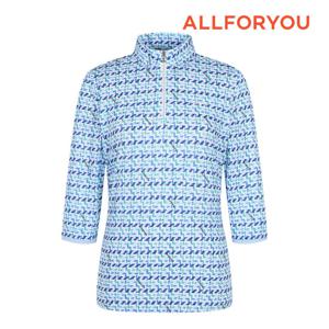 [올포유] 여성 7부 프린트 반집업 티셔츠 AWTHN4281-906