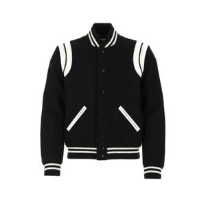 생로랑 봄버 자켓 354718Y180W 1070 Black white 1070