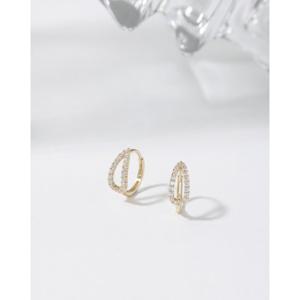 미니골드 10K 페어샤인 링귀걸이 ETRM4416