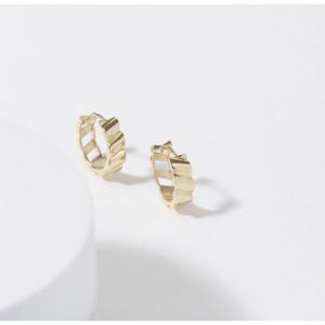 미니골드 10K 쉐잉 컷팅 링귀걸이 ETRM4418