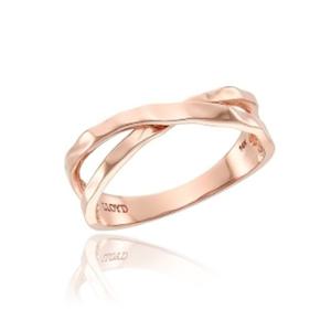 [로이드] 대각선 엇갈림 볼륨감 14k 반지 LRS21101G