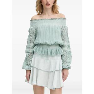 25 FW 게스 레이스 트리밍 스모킹 블라우스 W5GH0SWE550 TP440007850