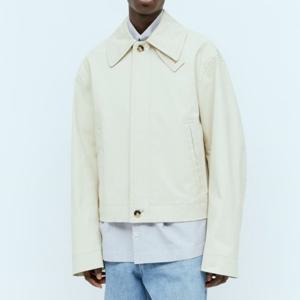 26 SS 보테가 베네타 버튼 집업 캔버스 블루종 자켓 베이지 783308 V3YN0 9609