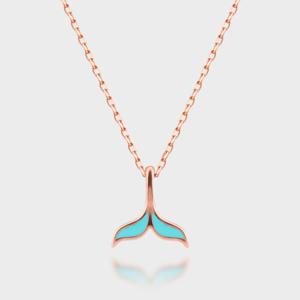 베티블루 585 750 14K 돌고래 꼬리 여자 금 목걸이