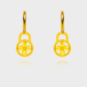 [베티블루] 999 24K 순금 써클 플라워 꽃 11.25g 금 원터치 귀걸이