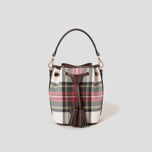 [빈폴ACC] (BE59D3M050) [Re-edition] 클래식 체크 복조리 백 - 아이보리