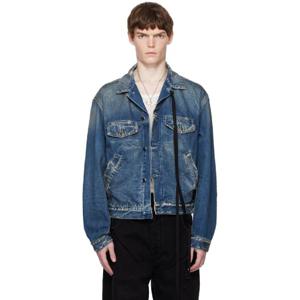 앤드뮐미스터 청자켓 블루 라프 5포켓 스탠다드 데님 재킷 251378M177001