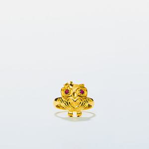 [베티블루] 995 999 24K 순금 하트 안경 꽃 부엉이 여성 여자 11.25g 금 링 반지