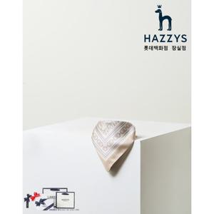 [헤지스]HISC5E321I1_여성 베이지 프린트 실크 스카프