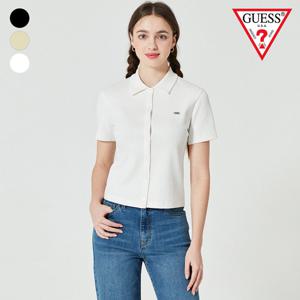 [게스(진)]여성 카라 반팔 가디건 OO2K2473