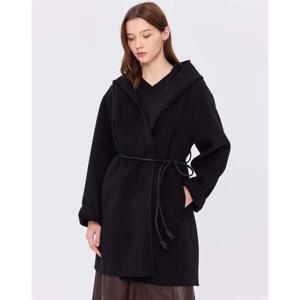 질스튜어트 뉴욕 여성 24FW 스테디셀러 블랙 단색 울캐시미어혼방 하프코트 WJCO4D230BK