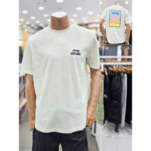 [지프]남녀공용 트레블 EXPLORE 반팔티셔츠(JQ0TSU383_IV)_DG