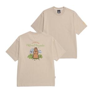 내셔널지오그래픽 N253UTS940 동물 그래픽 반팔 티셔츠 MOURNING BEIGE