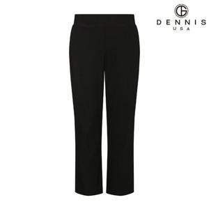 [DENNIS] (방송상품) 여성 인견혼방 8부 스티치 슬릿 밴딩팬츠_블랙_RAQSLPT352