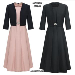 [미니멈]MD 실크 자켓  플레어원피스 셋트  MD MYAAWO2390 B_CJ