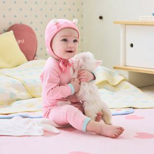 [블루독베이비8] FW25(PK)롤리팝모달세트우주복 HJ (45A7004113) (BLUEDOG BABY 유아 출산 백일 선물 도트