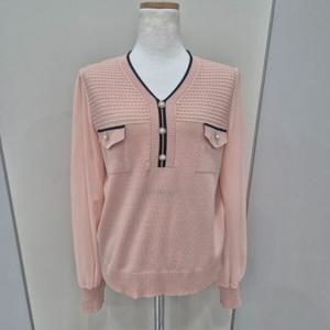 [나인스텝]쉬폰배색니트 N25NW5109 PI_YS