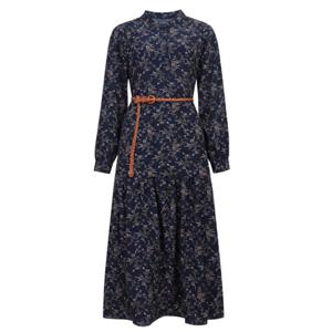 [샵앤]여성 간절기 플라워 벨티드 긴팔 원피스 SS-WDR-2874-네이