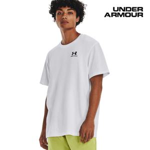 [언더아머(백)]남성 UA 로고 엠브로이더드 헤비웨이트 라운드 반팔 티셔츠 1373997-100