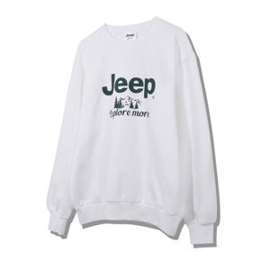 [지프]JO3TSU891 저가 기획 큰지프 로고 맨투맨 2024년 화이트