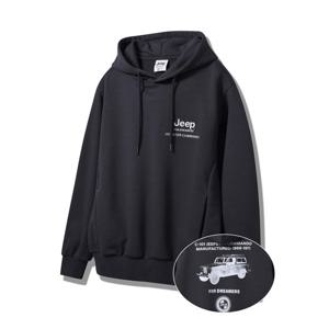 [지프]JP1THU014 자동차 프린트 후드 2024년 다크그레이 티셔츠_