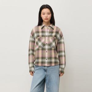 [시슬리]오버핏 체크 셔츠 SAWS80561