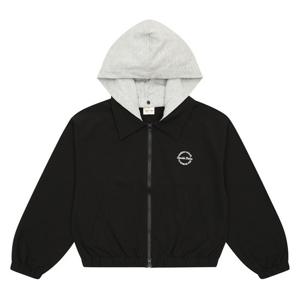 [에꼴리에][에꼴리에] 여아 후드 탈부착 카라 점퍼 23QT151_BK