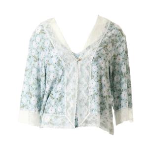 와코루 눈꽃나염 화사한 7부소매 여성 미니가운 가디건 (WDW2401A)