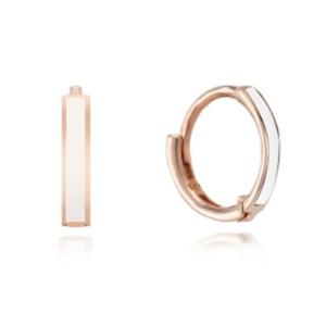 [로이드] 8mm 화이트 에폭시 원터치 14k 귀걸이 LOFL4066G