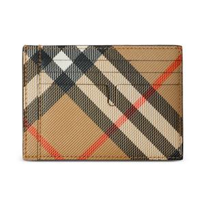 버버리 체크 클립 카드지갑 샌드 8091910