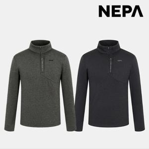 [네파] 남성 기모 등산티 하이버 집업 티셔츠 7J75402