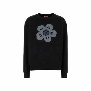 겐조 보크 플라워 자수 맨투맨 블랙 여성 FF6 2SW255 4MF 99J