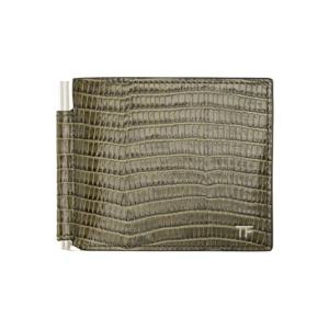 25 FW 톰포드 남성 카키 T라인 머니클립 지갑 252076M164007
