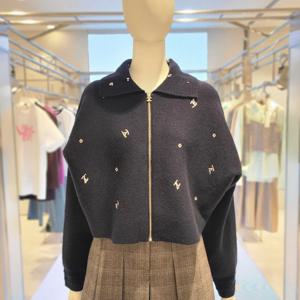 [쥬크]큐빅 카라 가오리핏 집업 가디건 Z251KSL004